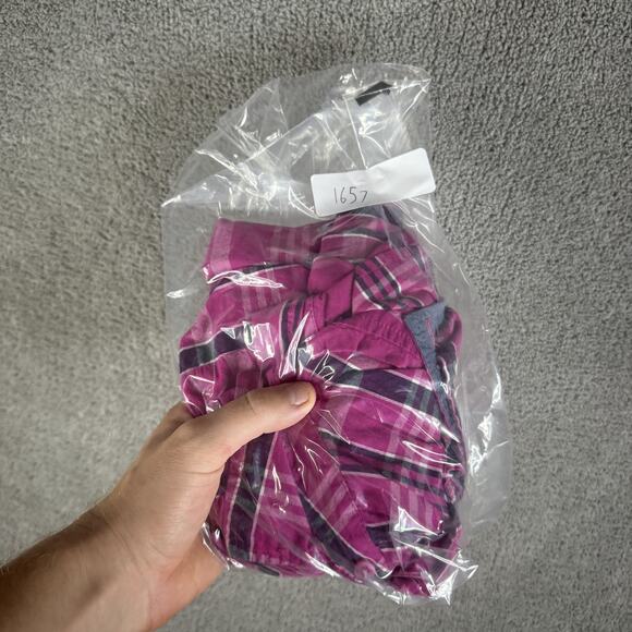 Tommy Hilfiger Shirt Womens Large Pink Plaid Classic Fit Button Up Long Sleeve - Picture 8 of 8